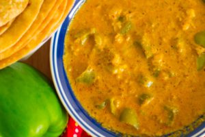 Capsicum Masala with Roti